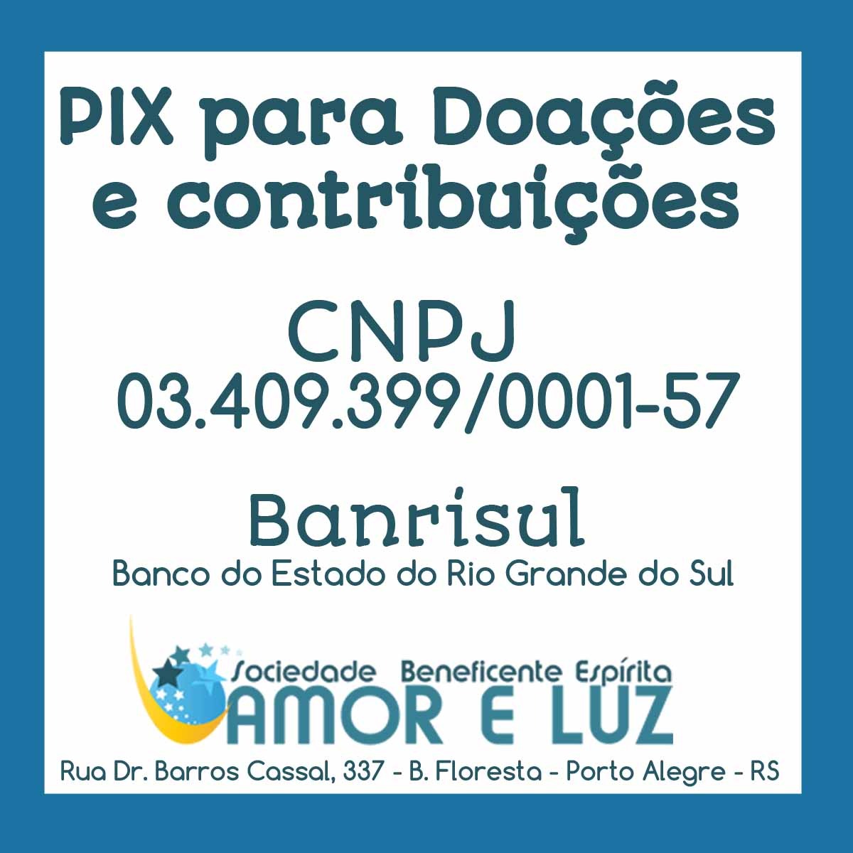 PIX para doações e contribuições