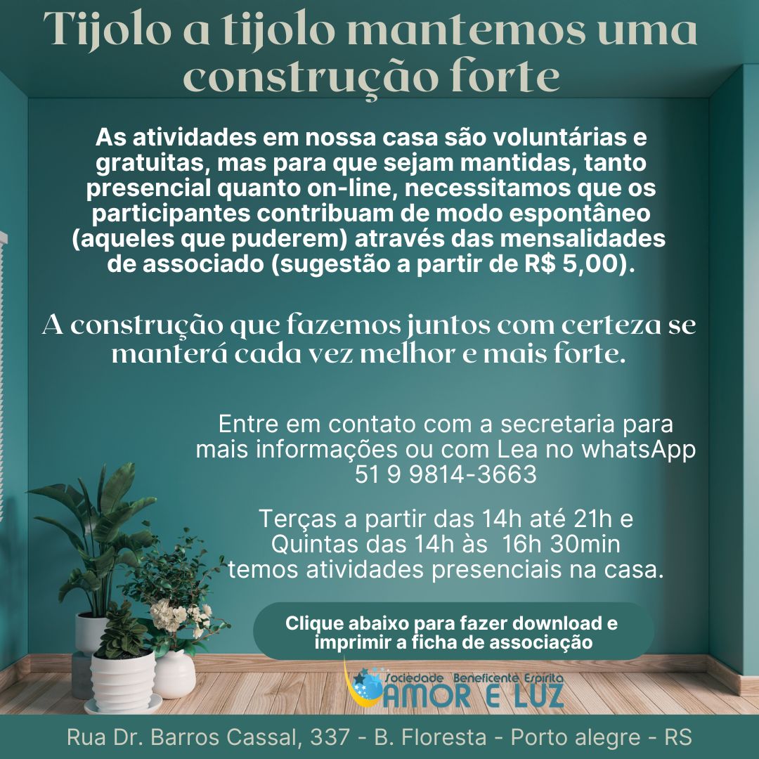 Tijolo a tijolo mantemos uma construção forte