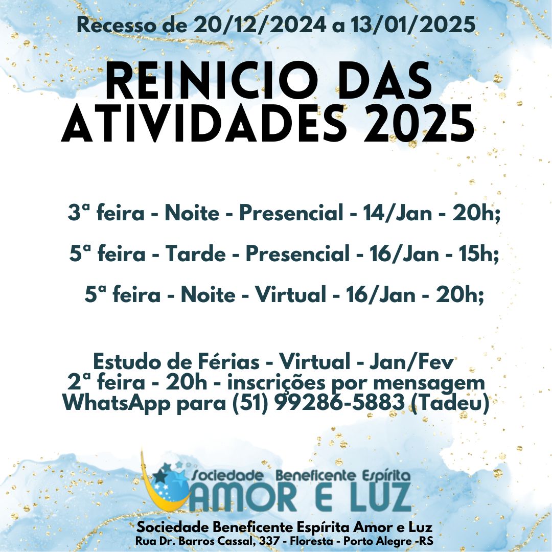 Reinicio da atividades 2025